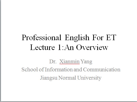 L1:Course overview 