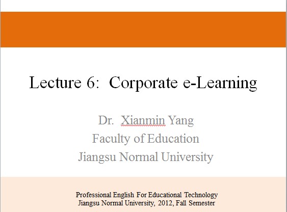 L6: Corporate e-Learning