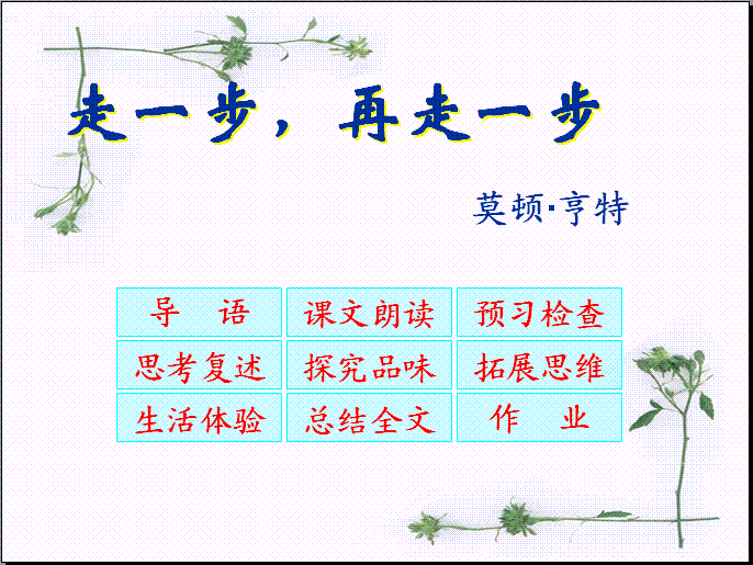 《走一步，再走一步》人教版教案（3）