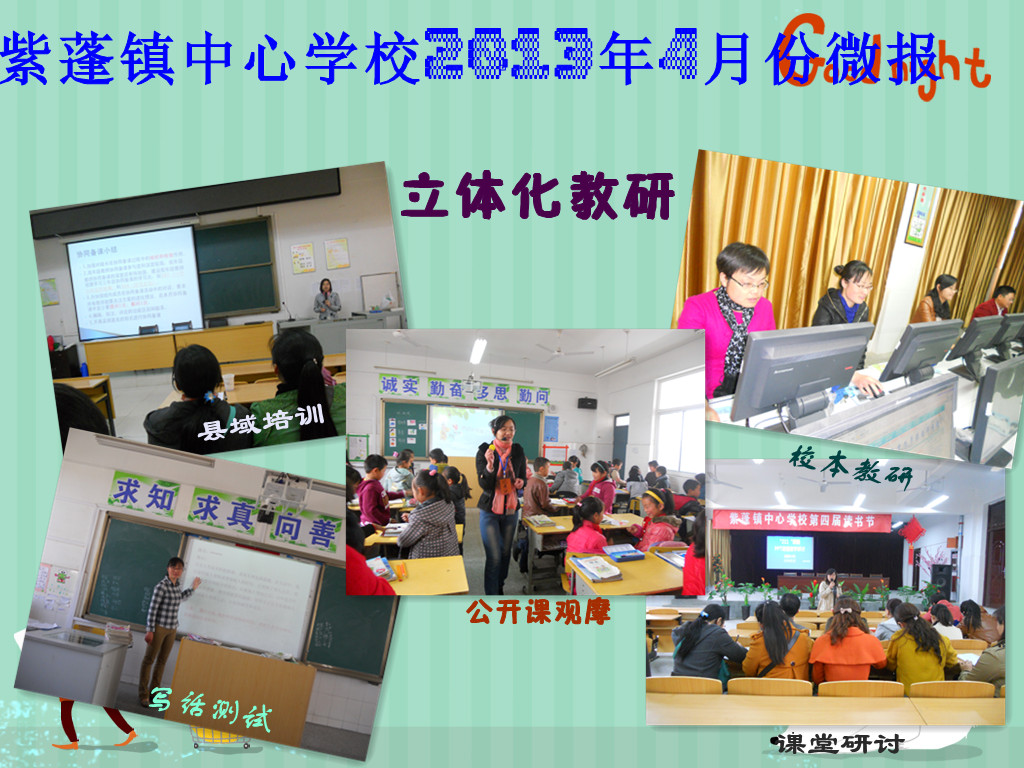 紫蓬镇中心学校2013年4月份微报
