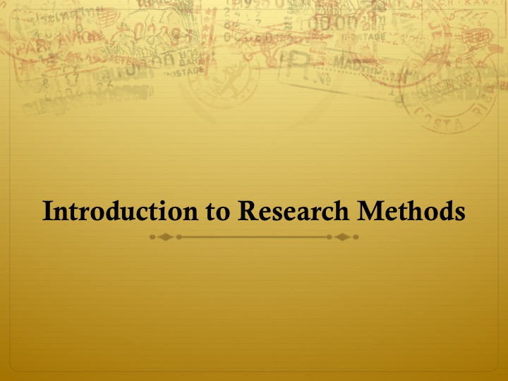 Introduction to Educational Research Methods